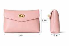 Cosmetic Bag Travel Makeup Pouch Organizer, Zipper Blush Pink