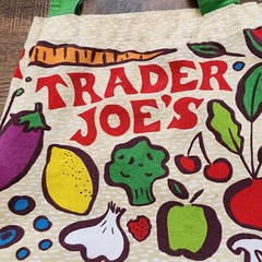Trader Joes Fruit Vegetable Reusable Shopping ECO cloth tote bag USA Colorful