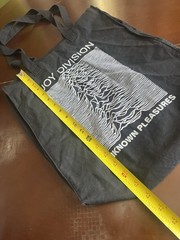 Joy Division Unknown Pleasures Large Reusable Cotton Tote Bag Black