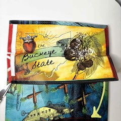 Trader Joe’s Ohio Buckeye State Tote Bag Reusable Shopper Plane Rock n Roll NWT!