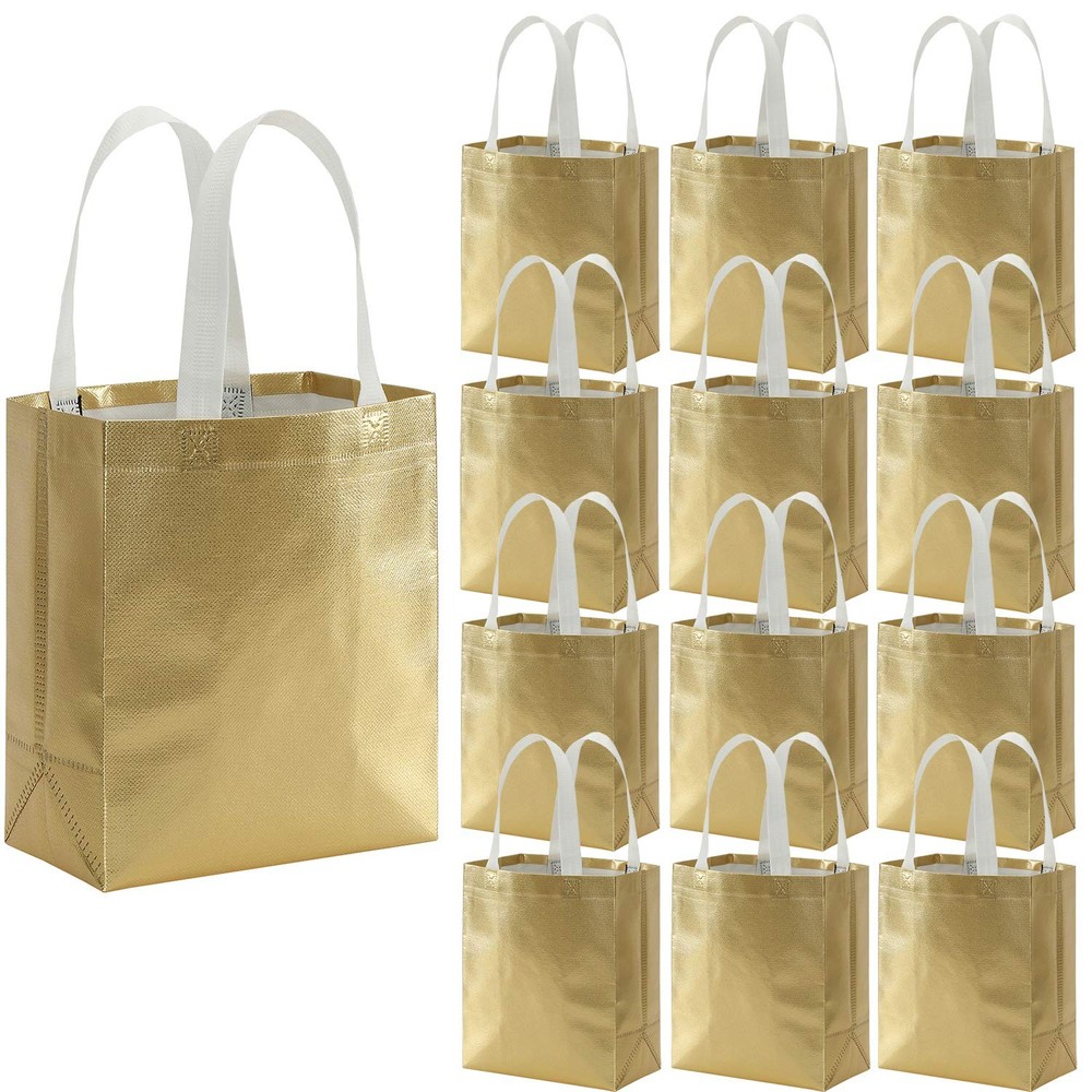 40-Pack 10×8 Inch Reusable Present Gift Bag Medium Grocery Bags Shopping