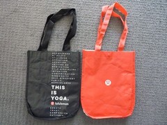 Lululemon Reusable Shopping Tote Bags (4) Small Totes Different Designs (F)