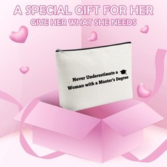 Masters Degree College Graduation Gifts Cosmetic Bag beige
