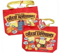 Combo Trader Joe’s Cotton Canvas Cheese Tote & Tangerine 1.5 gal Lunch Bag