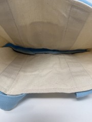 Trader Joe’s Mini Canvas Tote Bag Spring 2026 Pastel Blue NWT Free Shipping