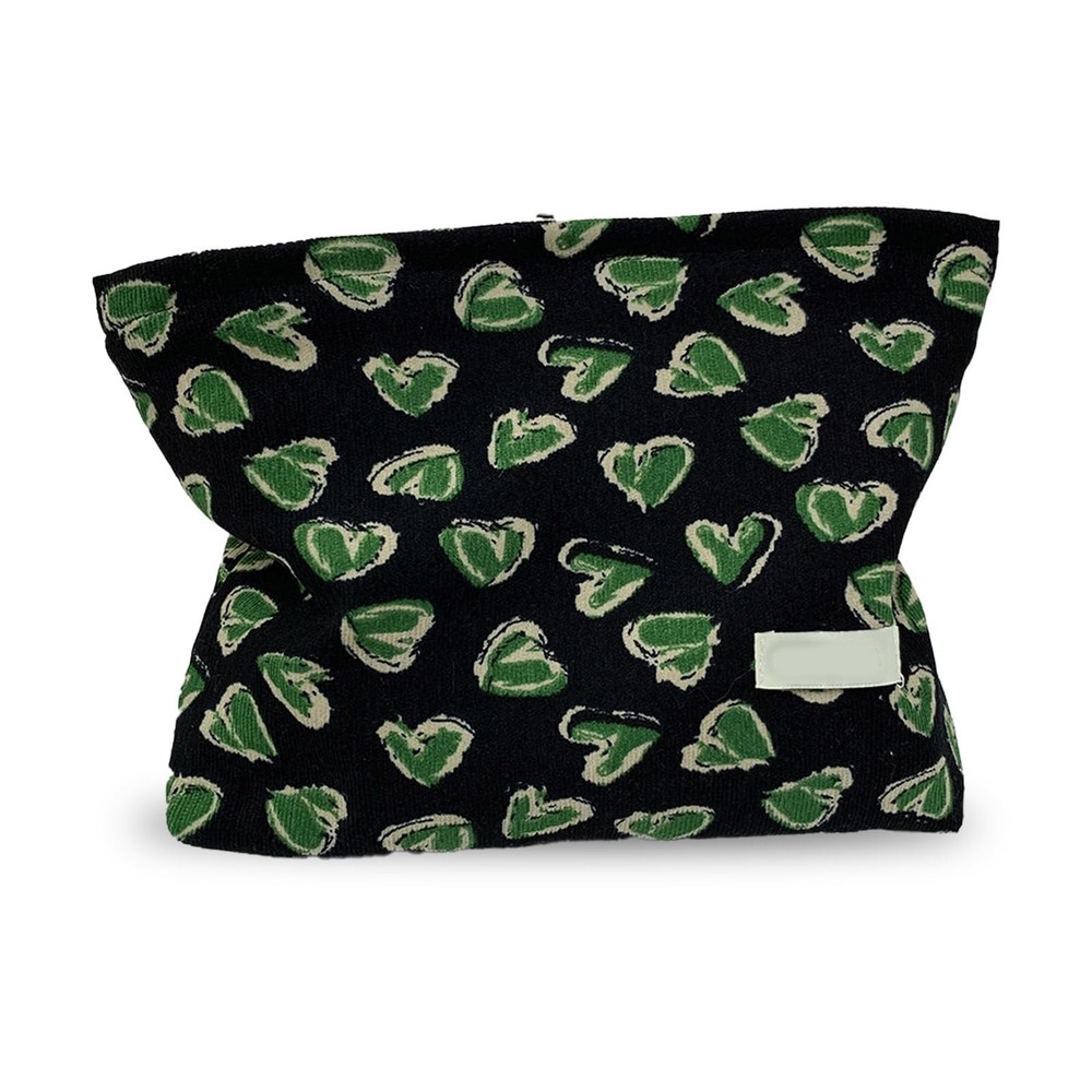 kumet Large Capacity Makeup Bag Zipper Cosmetic Pouch for Purse, Travel Heart