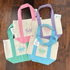 2026 Trader Joe, Small Pastel Tote Bags Easter. Sold single not in a group.