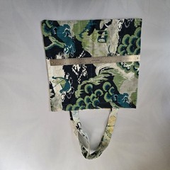 Handmade Floral & Nature Pattern Foldable Canvas Shopping Bag Medium Multicolor