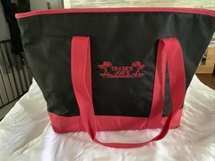 NEW Trader Joe’s Insulated Reusable Shopping Bag 7 Gallons Black Red
