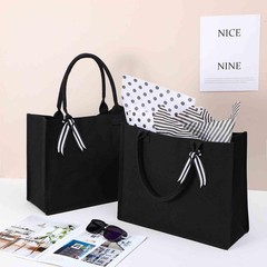 12 Pack Canvas Tote Bag Bulk Initial Black Canvas Tote Bags with 28 Tissues S…
