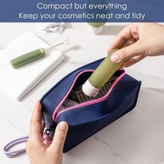Travistar Silicone Travel Makeup Bag – Large Capacity Make Up blue-regular