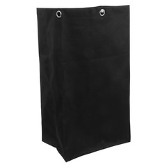 Replacement Cleaning Cart Bag Black Oxford Cloth With Reinforced Metal
