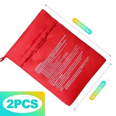 KornaDoz 2 Pack Reusable Microwave Potato Bag, Perfect Baked Red