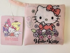 New Primark Hello Kitty Reusable Fold Tote Bag Pink Folding Foldaway Sanrio NWT