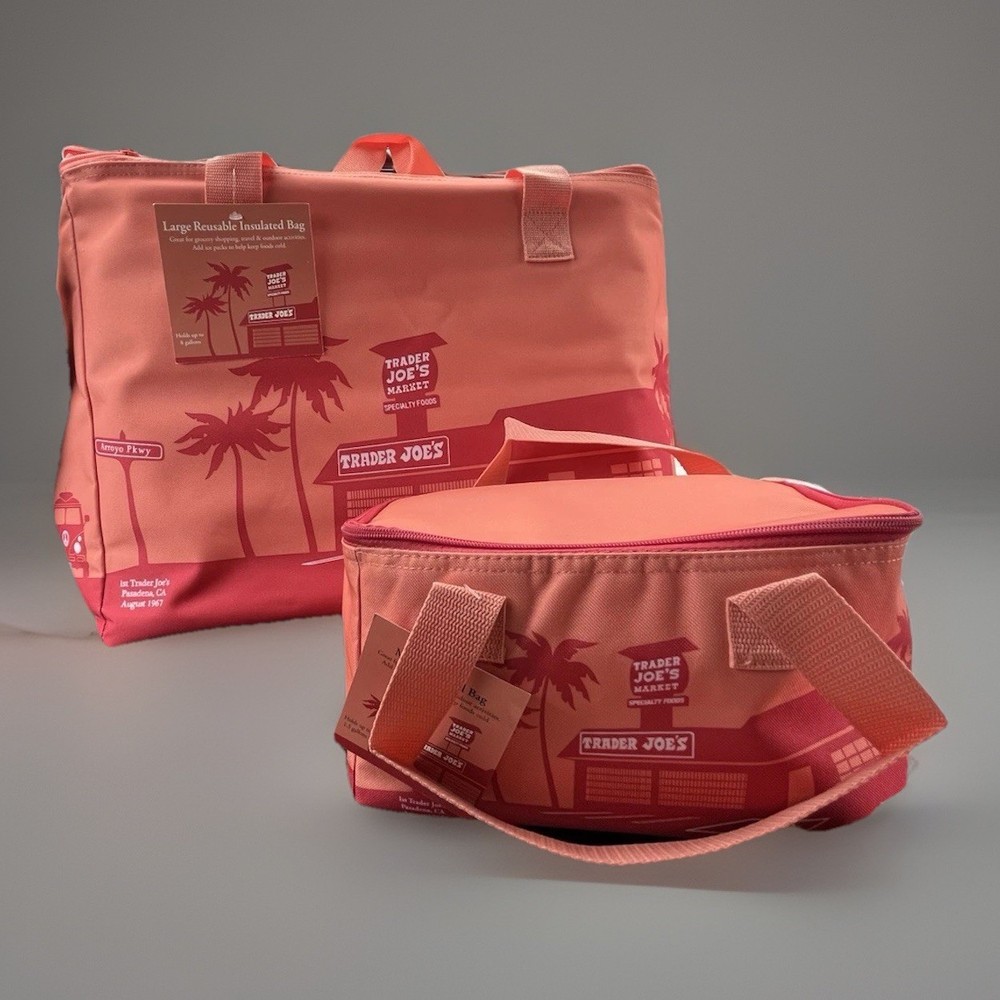 Trader Joe’s Large and Mini Cooler Tote Bags Set