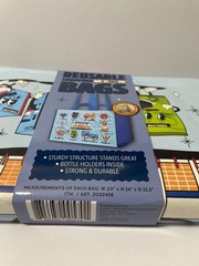 NEW Costco KeepCool Character Reusable Tote Bags 4-Pack Large Shopping Bags