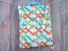 Multicolor Geometric Print Tote Bag Grocery Shopping Beach Pool
