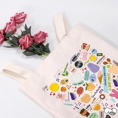MEIKIUP Korean Group Makeup Bag 9.3 x 2 x 6.7 inches, Around World Tote
