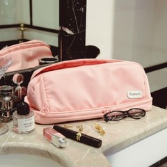 Cacheri All in One Toiletry Bag for Women Makeup, Jewelry & Hair Light Pink