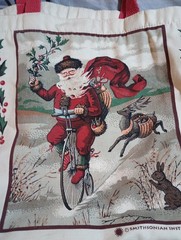 Smithsonian Institution Reusable Shopping Bag/Tote Christmas Santa Claus…