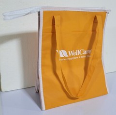 Large Insulated Cooler Tote Reusable Grocery Bag Zip Handles Pocket 14.75 x12x9″