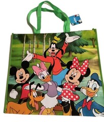 Disney Mickey Mouse & Friends Reusable Green Jumbo Shopping Gift Bag with Handle
