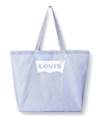Striped Reusable Shopping Bag Tote Levi’s x Target White Light Blue Free Ship