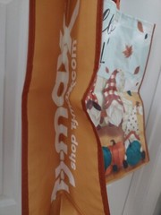 Hello FALL Gnomes Pumpins Leaves Reusable Shopping Bag TJ Maxx Eco Friendly Tote