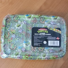 Nickelodeon TMNT Medium Reusable Foldable Shopping Bag Red Yellow Cartoon