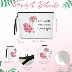 Sieral 2 Pcs Animal Lover Bag Graduation 13.4 x 15.8 x 3.9 inches, Flamingo