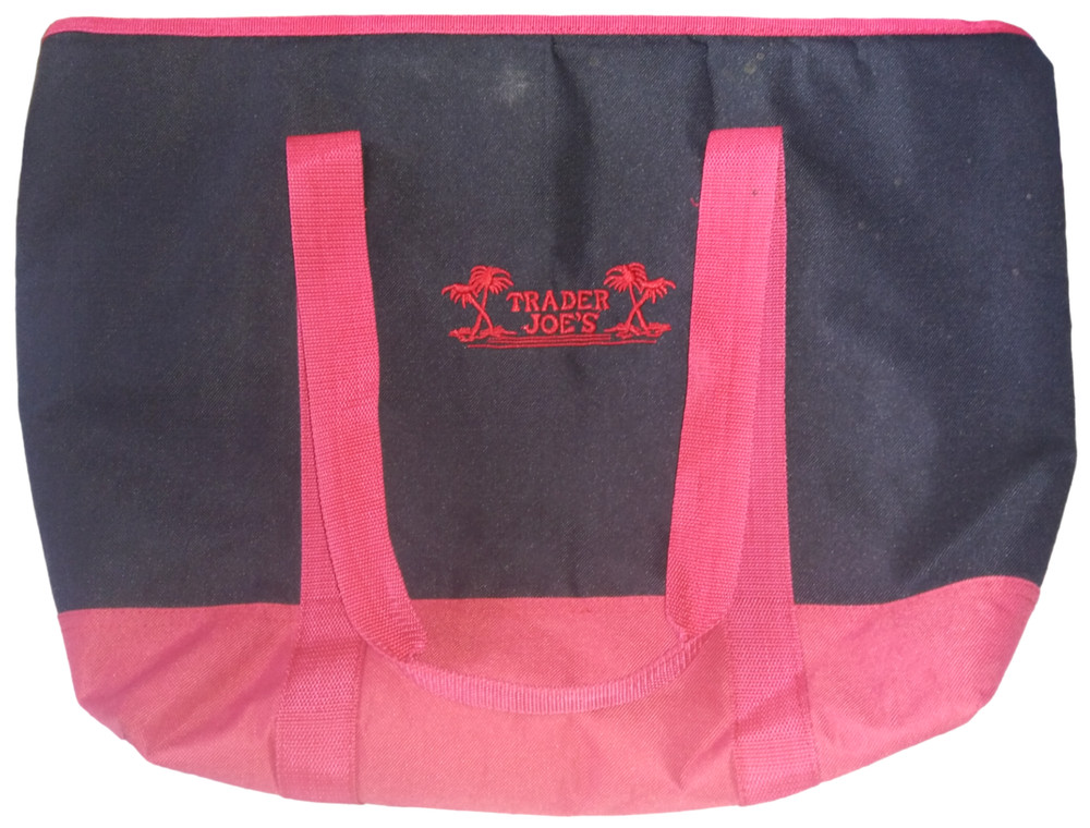Trader Joe’s Reusable Black and Red Trees Insulated Freezer Grocery Bag