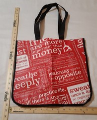 4pk Lululemon Reusable Shopping Tote Bags 3 Large 1 Small Red Manifesto Travel
