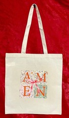 Lot Of Two (2) Easter Themed Canvas One Sided Tote Bags New Without Tags