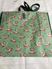 TJMaxx Shopping Bag Cute Teddy Bear Wearing Sweater Reusable Tote Bag 18×19.5