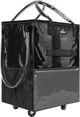 Large Rolling Tote Bag with Wheels, 130L Foldable Shopping Cart & Grocery Bag, 5