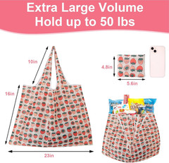 Extra Large 50L Reusable Foldable Grocery Bags – Washable Polyester in Pocket