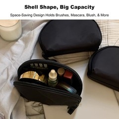 YKEBVPW Essential Pouch Portable Half Moon Waterproof Small Travel Black