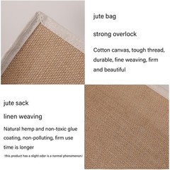 MEIANJU Jute Reusable Tote Bags Jute Christmas Gift with Cotton Handles Tote …