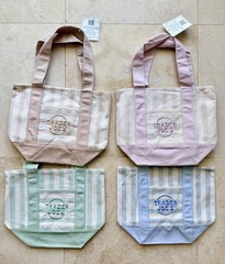 Trader Joe’s Mini Pastel Stripe Canvas Tote Bag Limited Edition Set Of 4 summer