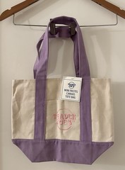 Trader Joe’s Mini Canvas Pastel Reusable Tote Bag Purple NWT