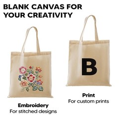 100% Cotton Tote Bags Bulk – Reusable Promotional Tote for Events, Gifts, Cus…