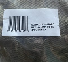NWT Help FEED the children, reusable tote bag -Army Green Made in India