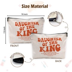 Christian Gifts for Women, Makeup Bag, Groovy Daughter of the King