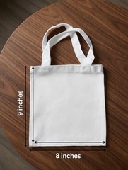 50 Canvas Tote Bags Bulk Sublimation Blanks Tote Bags Polyester White