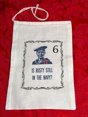 Reusable Funny Print 5 Bags Unbleached Cotton Food Size 11.5 X 8 NWOT (4)