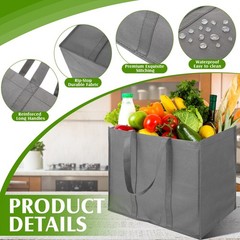 Hillban 30 Pack Reusable Grocery Bags Bulk Heavy Duty Large Shopping Bags Was…