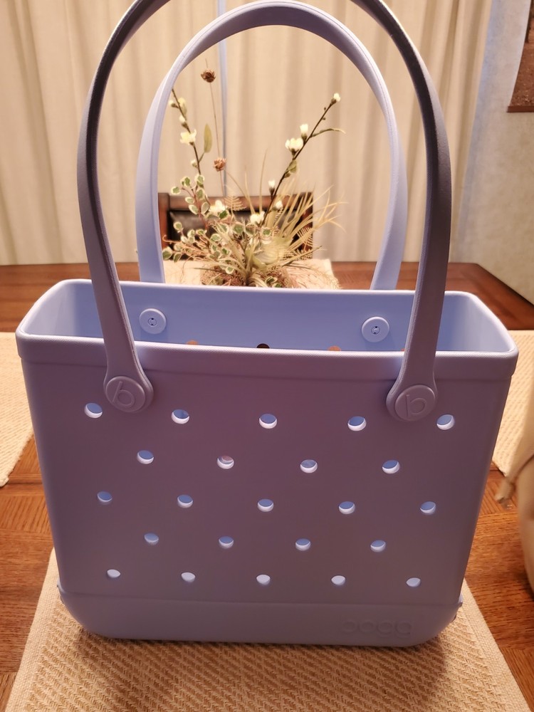 Bogg Solid Blue Reusable Plastic EVA Tote Bag 15x5x12.5 in w/ Handles