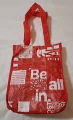 4pk Lululemon Reusable Shopping Tote Bags 3 Large 1 Small Red Manifesto Travel