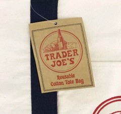 2 Trader Joe’s Bag Canvas Reusable Heavy Cotton Basic Style Shopping Navy Large