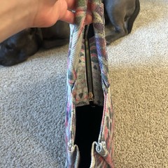 Multicolor All-Over Print Reusable Shopping Bag Foldable Zipper 16x6x12